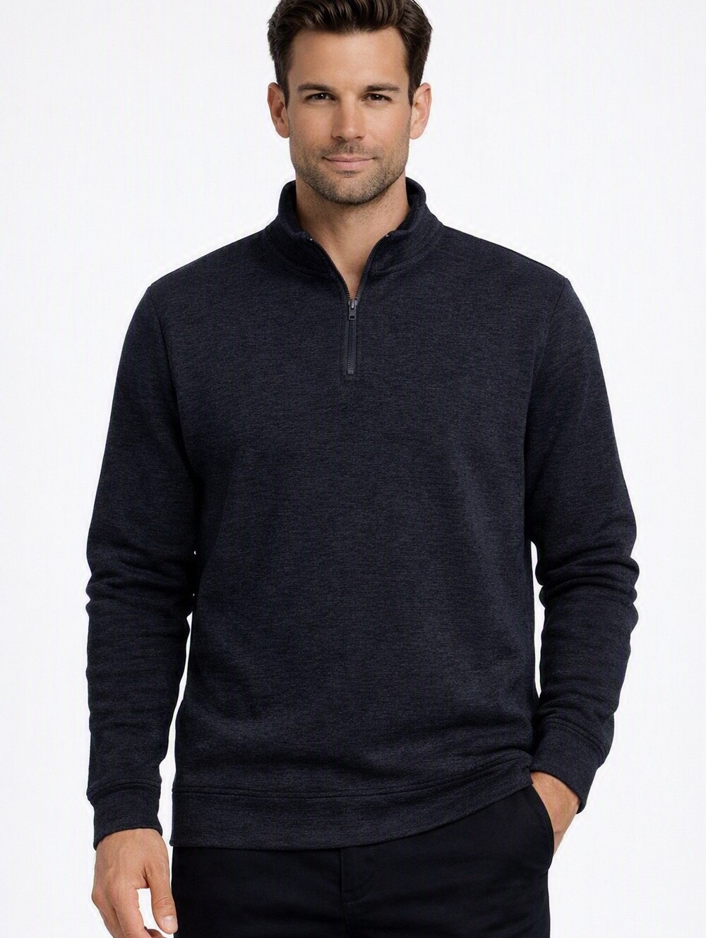 Under Armour Storm Sweater Golf  Mens Blue Striped Pullover 1/4 Zip Long Sleeve